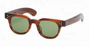 Ottica Mondello Roma - Julius Tart - JTPL-106G-2B-GN-30 - FDR 46X24 - AMBER / GREEN LENS - Acetate - shape Round - Havana - EYEWEAR - SUNGLASSES - Unisex,Uomo,Donna,Women,Men - lens Green - Made In Japan