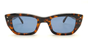 Ottica Mondello Roma - Julius Tart - JTPL-138C-2B-BL-16 - PONTI - TORTOISE / DARK BLUE LENS - Acetate - shape Rectangular - Tortoise - EYEWEAR - SUNGLASSES - Unisex,Uomo,Donna,Women,Men - lens Blue - Made In Japan