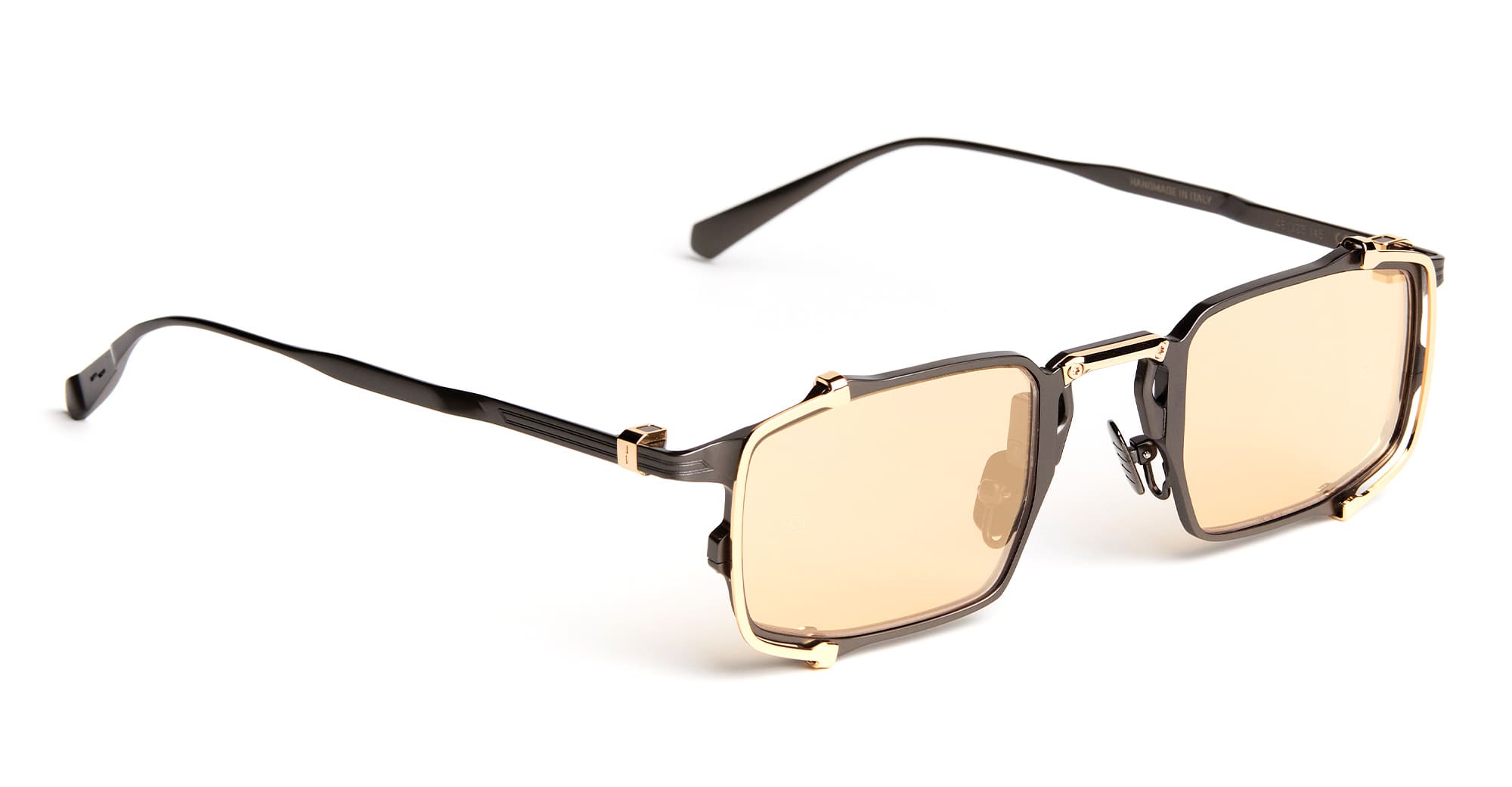  Light Gold Lens - Titanium - shape Rectangular - grey - EYEWEAR - SUNGLASSES - Uomo,Men - lens Gold - Made In Italy