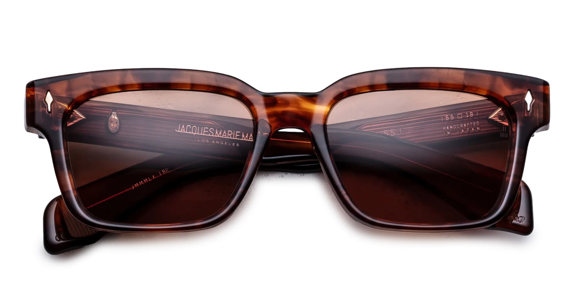 Ottica Mondello Roma - Jacques Marie Mage - JMMMLX-18P - MOLINO 55 - BOURBON - Acetate - shape Rectangular - Havana - EYEWEAR - SUNGLASSES - Unisex,Uomo,Donna,Women,Men - lens Brown - Made In Japan