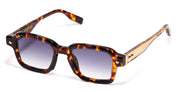 Ottica Mondello Roma - John Dalia - P07-C642 - PROJECT 07 - C642 Classic Havana / Yellow Gold - Acetate - shape Squared - havana, gold - EYEWEAR - SUNGLASSES - Unisex,Uomo,Donna,Women,Men - lens Gradient blue - Made In France