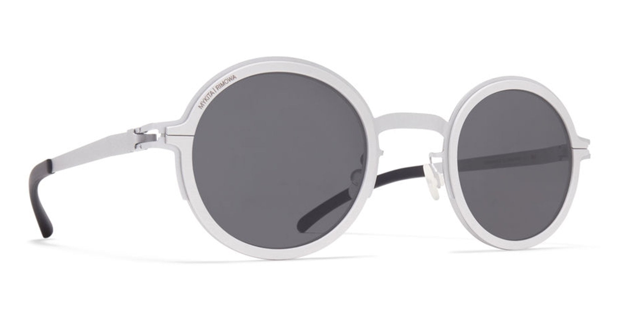  Dark Grey Lens - stainless steel - shape Round - Silver - EYEWEAR - SUNGLASSES - Unisex,Uomo,Donna,Women,Men - lens Grey - Made In Germany
