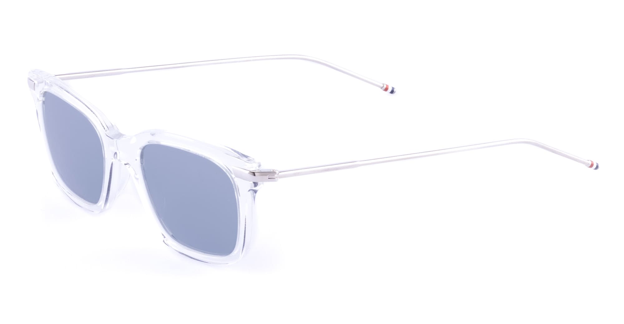 Ottica Mondello Roma - Thom Browne - UES701A-G0003-000-49 - RECTANGULAR 49 - TRANSPARENT RX - Acetate, titanium - shape Rectangular - transparent - EYEWEAR - EYEGLASSES - Unisex,Uomo,Donna,Women,Men - lens Blue - Made In Japan