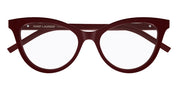 Ottica Mondello Roma - Saint Laurent - SL M164-005 - SL M164-005 - BURGUNDY RX - Acetate - shape Cat-eye - burgundy - EYEWEAR - EYEGLASSES - Donna,Women - lens Clear - Made In Italy