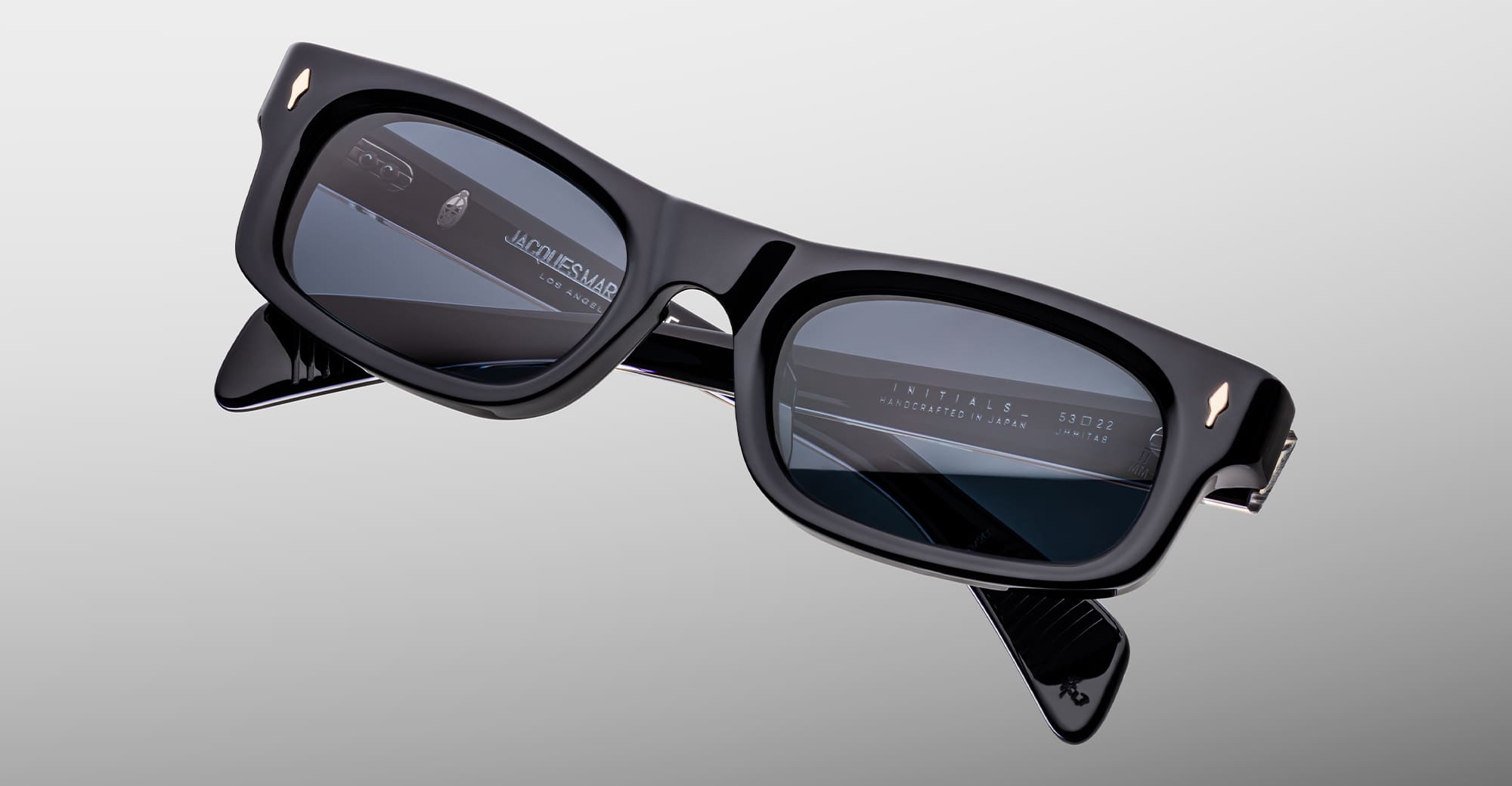 Ottica Mondello Roma - Jacques Marie Mage - JMMIT-A8 - INITIALS - LACQUER - Acetato - Forma rettangolare - Blu - OCCHIALI - OCCHIALI DA SOLE - Unisex, Uomo, Donna - Lenti blu - Prodotto in Giappone