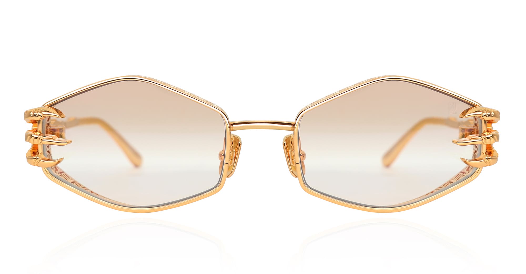 Ottica Mondello Roma - Anna-Karin Karlsson - S252-8801 - CLAW PLUME - Gold - Titanium - shape Hexagonal - Gold - EYEWEAR - SUNGLASSES - Donna,Women - lens Grey - Made In Japan