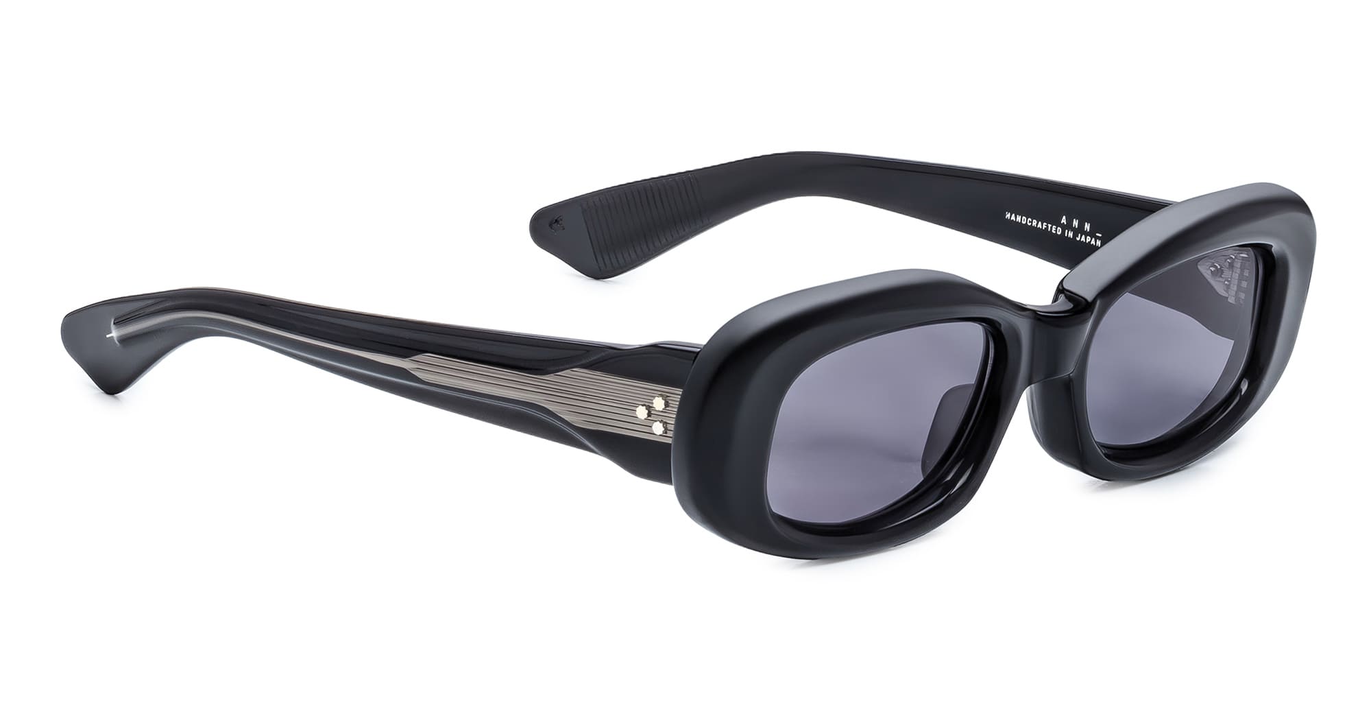 Ottica Mondello Roma - Jacques Marie Mage - JMMKT-58 - ANN - RAVEN - Acetate - shape Oval - Black - EYEWEAR - SUNGLASSES - Unisex,Uomo,Donna,Women,Men - lens Grey - Made In Japan