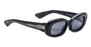 Ottica Mondello Roma - Jacques Marie Mage - JMMKT-58 - ANN - RAVEN - Acetate - shape Oval - Black - EYEWEAR - SUNGLASSES - Unisex,Uomo,Donna,Women,Men - lens Grey - Made In Japan