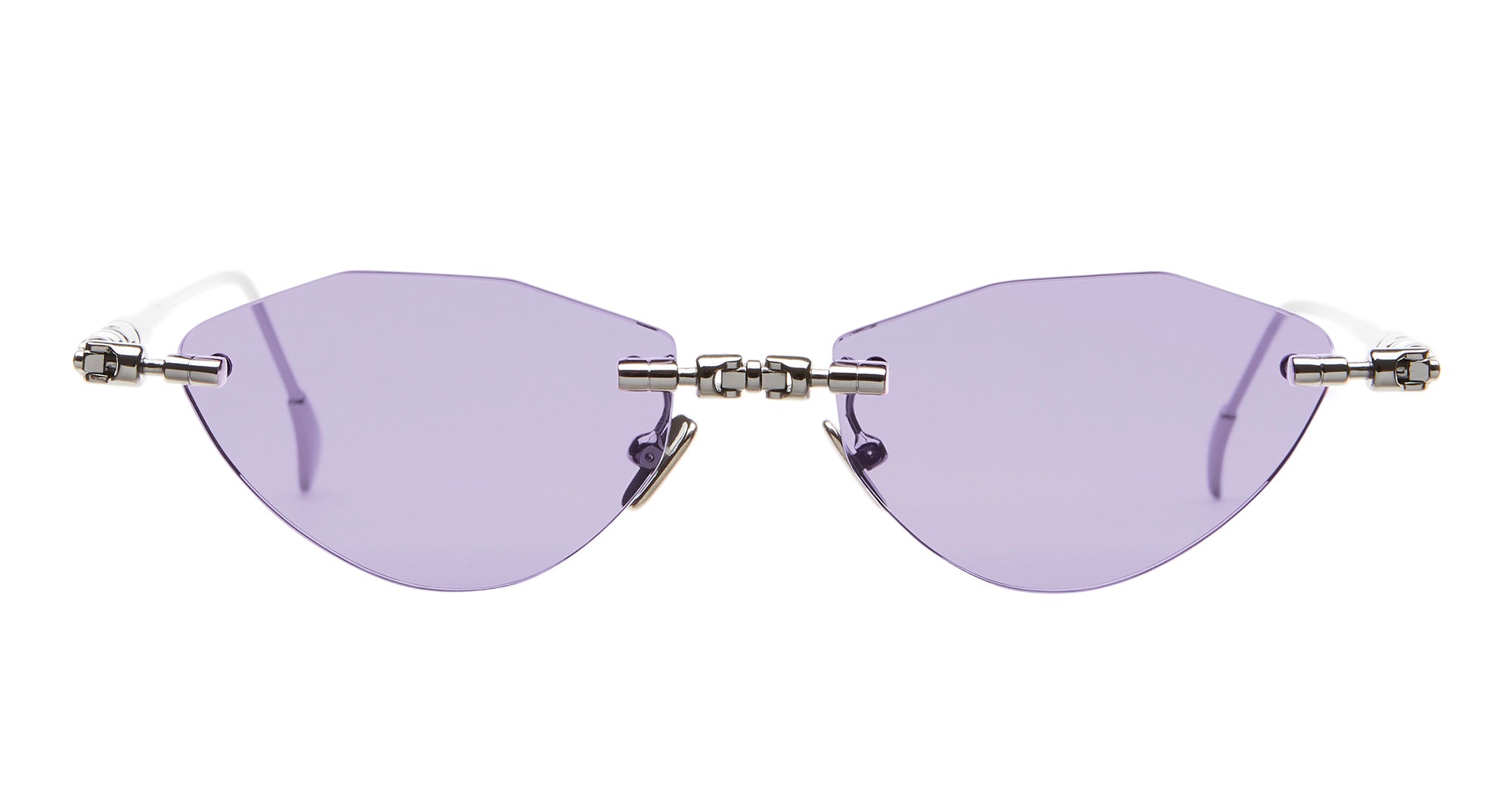Ottica Mondello Roma - Kuboraum - KRSH64GM0000004L - MASK H64 - GUNMETAL - Metal - shape Cat-eye - grey - EYEWEAR - SUNGLASSES - Unisex,Uomo,Donna,Women,Men - lens violet - Made In Italy