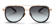 Ottica Mondello Roma - Akoni - AKS-204A-59 - ECHO - ROSE GOLD / MATTE BLACK - Acetate, titanium - shape Pilot - Black, rose gold - EYEWEAR - SUNGLASSES - Uomo,Men - lens Gradient grey - Made In Japan