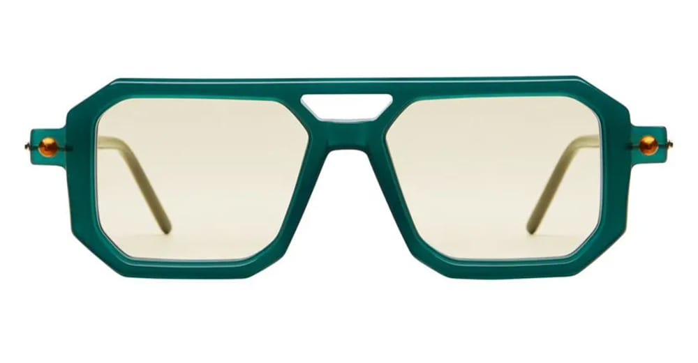 Ottica Mondello Roma - Kuboraum - KRS0P8GB0000002O - MASK P8 GB - GREEN BOTTLE - Acetate - shape Navigator - green - EYEWEAR - SUNGLASSES - Unisex,Uomo,Donna,Women,Men - lens yellow - Made In Italy