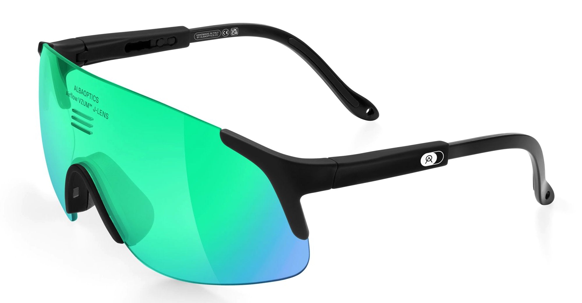 Ottica Mondello Roma - Alba Optics - 8050054515823 - JUMBO - BLACK / VZUM F-LENS BTL - Tr90 - shape Mask - Black - EYEWEAR - SUNGLASSES - Unisex,Uomo,Donna,Women,Men - lens blue green - Made In Italy