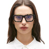 Ottica Mondello Roma - Kuboraum - KRO0F4HBS00000OP - MASK F4 - HAVANA BLACK SHINE RX - Acetate - shape Squared - black, havana - EYEWEAR - EYEGLASSES - Unisex,Uomo,Donna,Women,Men - lens Clear - Made In Italy