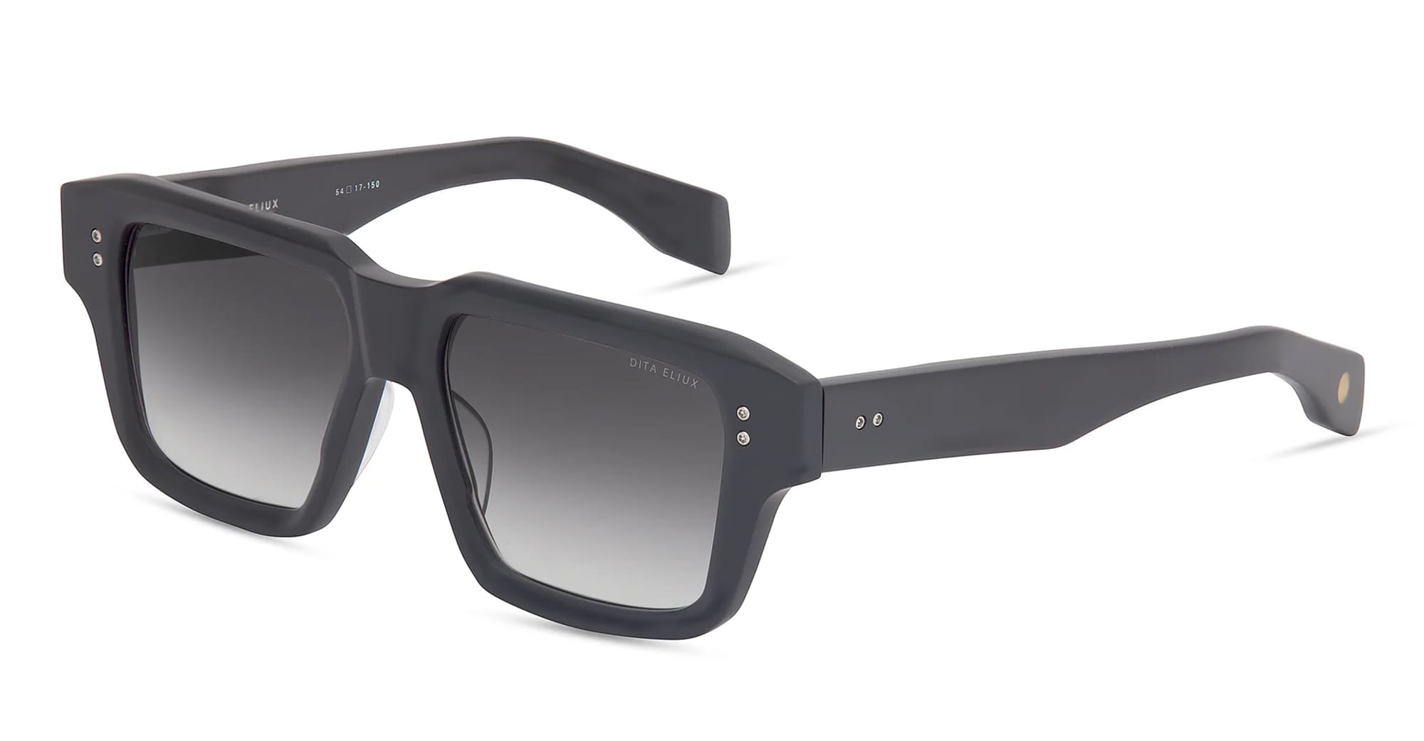 Ottica Mondello Roma - DITA - DTS751-A-01 - ELIUX -  MATTE BLACK - Acetate - shape Squared - Black - EYEWEAR - SUNGLASSES - Unisex,Uomo,Donna,Women,Men - lens Gradient grey - Made In Japan