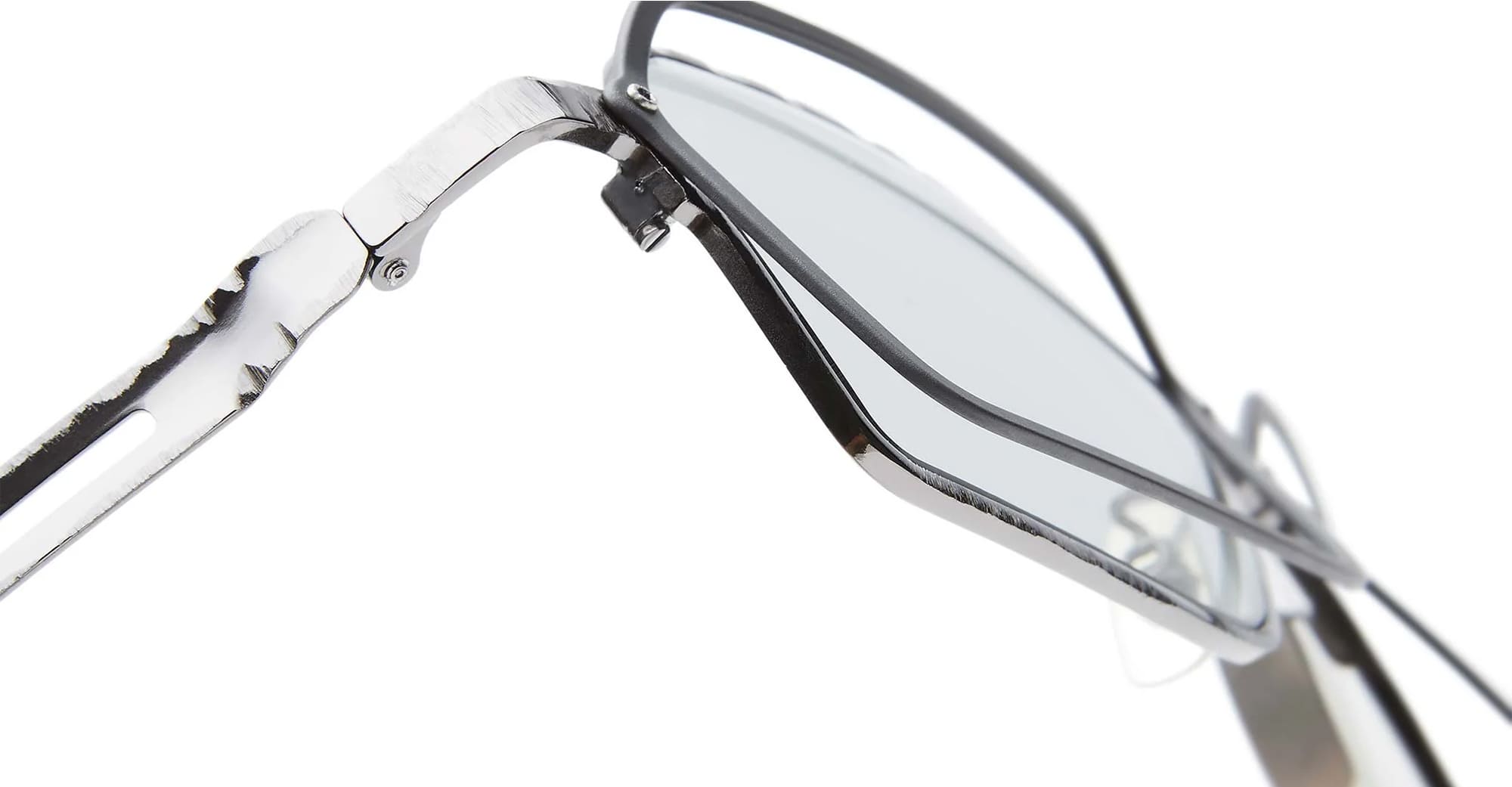 Ottica Mondello Roma - Kuboraum - KRSH15RH0000004G  - MASK H15 - GUNMETAL - Metal - shape Rectangular - grey - EYEWEAR - SUNGLASSES - Unisex,Uomo,Donna,Women,Men - lens light grey - Made In Italy