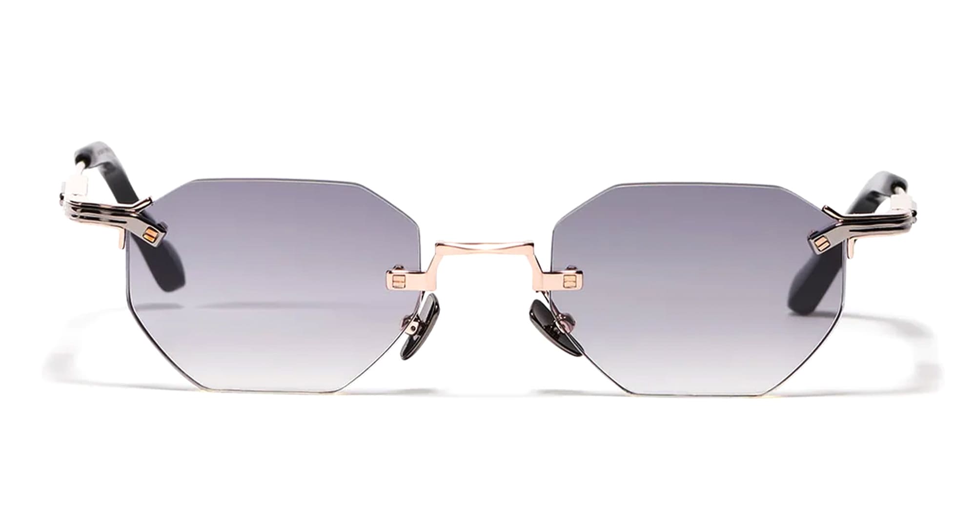 Ottica Mondello Roma - John Dalia - CURTIS-C419 - CURTIS - C419 Rose Gold - stainless steel - shape Hexagonal - rose gold - EYEWEAR - SUNGLASSES - Unisex,Uomo,Donna,Women,Men - lens Gradient grey - Made In France