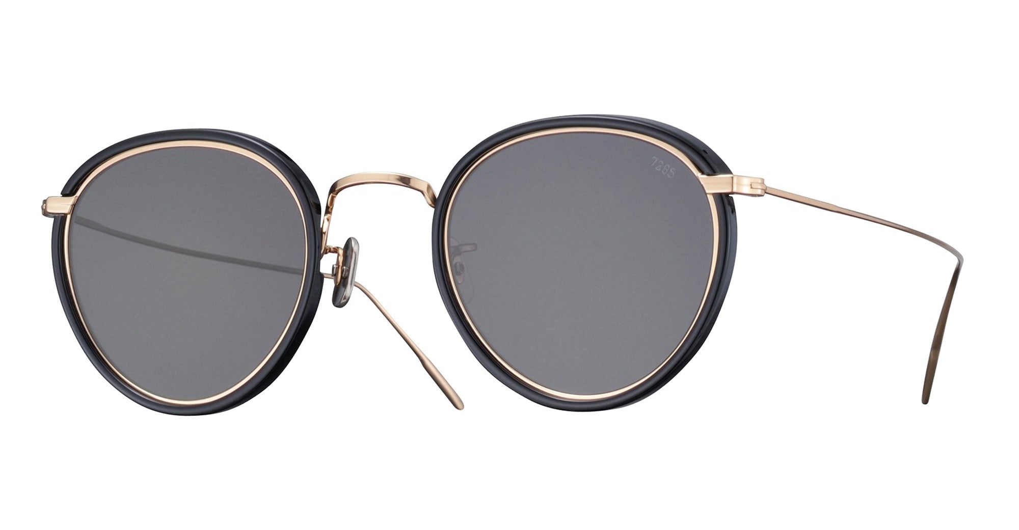 Ottica Mondello Roma - Eyevan - 717-E-46-1002-BK - 717 - 1002 BLACK / GOLD / GREY LENS - Titanium - shape  - Black, gold - EYEWEAR - SUNGLASSES - Unisex,Uomo,Donna,Women,Men - lens  - Made In Japan