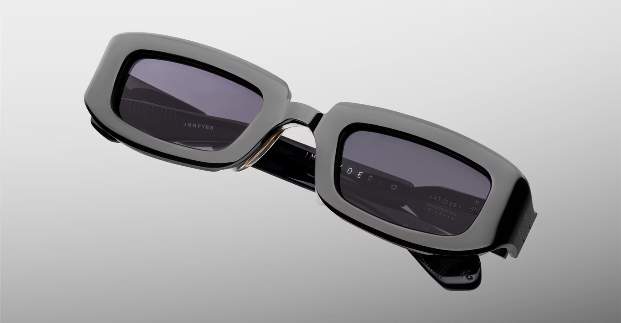 Ottica Mondello Roma - Jacques Marie Mage - JMMPY-88 - RYDER - BLACK - titanium, acetate - shape Rectangular - Black - EYEWEAR - SUNGLASSES - Unisex,Uomo,Donna,Women,Men - lens Grey - Made In Japan