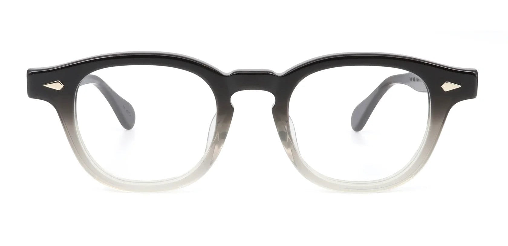 Ottica Mondello Roma - Julius Tart - JTPL-102B - AR 46X24 - BLACK CLEAR FADE RX - Acetate - shape Panto - Black - EYEWEAR - EYEGLASSES - Unisex,Uomo,Donna,Women,Men - lens Clear - Made In Japan
