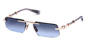 Ottica Mondello Roma - Balmain - BPS-187B-58 - PIERRE II - 12K GOLD / CRYSTAL GREY - Titanium - shape Rectangular - gold, grey - EYEWEAR - SUNGLASSES - Unisex,Uomo,Donna,Women,Men - lens Gradient blue - Made In Japan