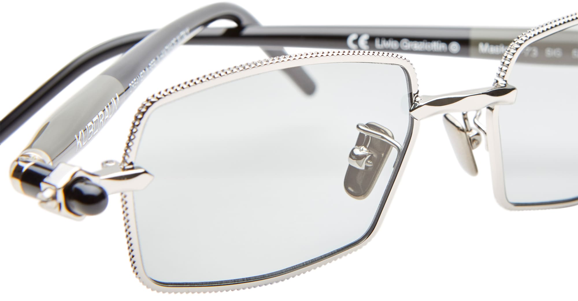 Ottica Mondello Roma - Kuboraum - KRSP73SIG000002F - MASK P73 - SILVER / GREY / BLACK - Acetate - shape  - Silver - EYEWEAR - SUNGLASSES - Uomo,Men - lens  - Made In Italy