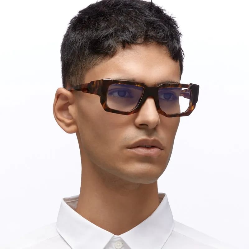 Ottica Mondello Roma - Kuboraum - KROK61FLT00000OP - MASK K61 FLT- FLAMED TORTOISE RX  - Acetate - shape Rectangular - Tortoise - EYEWEAR - EYEGLASSES - Unisex,Uomo,Donna,Women,Men - lens Clear - Made In Italy
