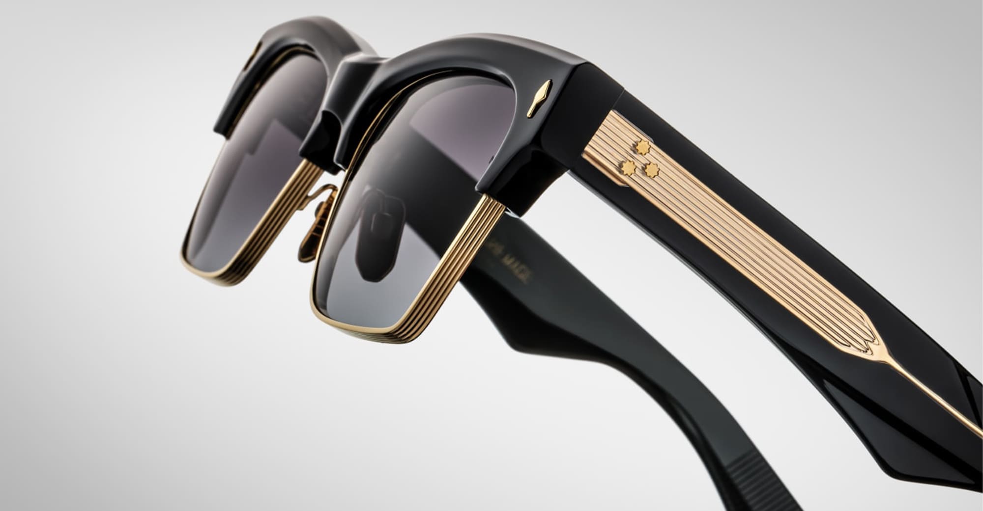 Ottica Mondello Roma - Jacques Marie Mage - JMMUB-11D - BUGSY - ECLIPSE 2 - Acetate, titanium - shape Clubmaster - Black - EYEWEAR - SUNGLASSES - Unisex,Uomo,Donna,Women,Men - lens Gradient black - Made In Japan