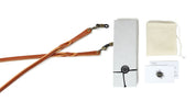 Twisted leather soft bracelet cord - orange