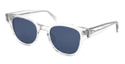 Ottica Mondello Roma - Julius Tart - JTPL-007N-2B-BL-16 - BRYAN 46X22 - CLEAR CRYSTAL / DARK BLUE LENS - Acetate - shape Panto - transparent - EYEWEAR - SUNGLASSES - Unisex,Uomo,Donna,Women,Men - lens Blue - Made In Japan