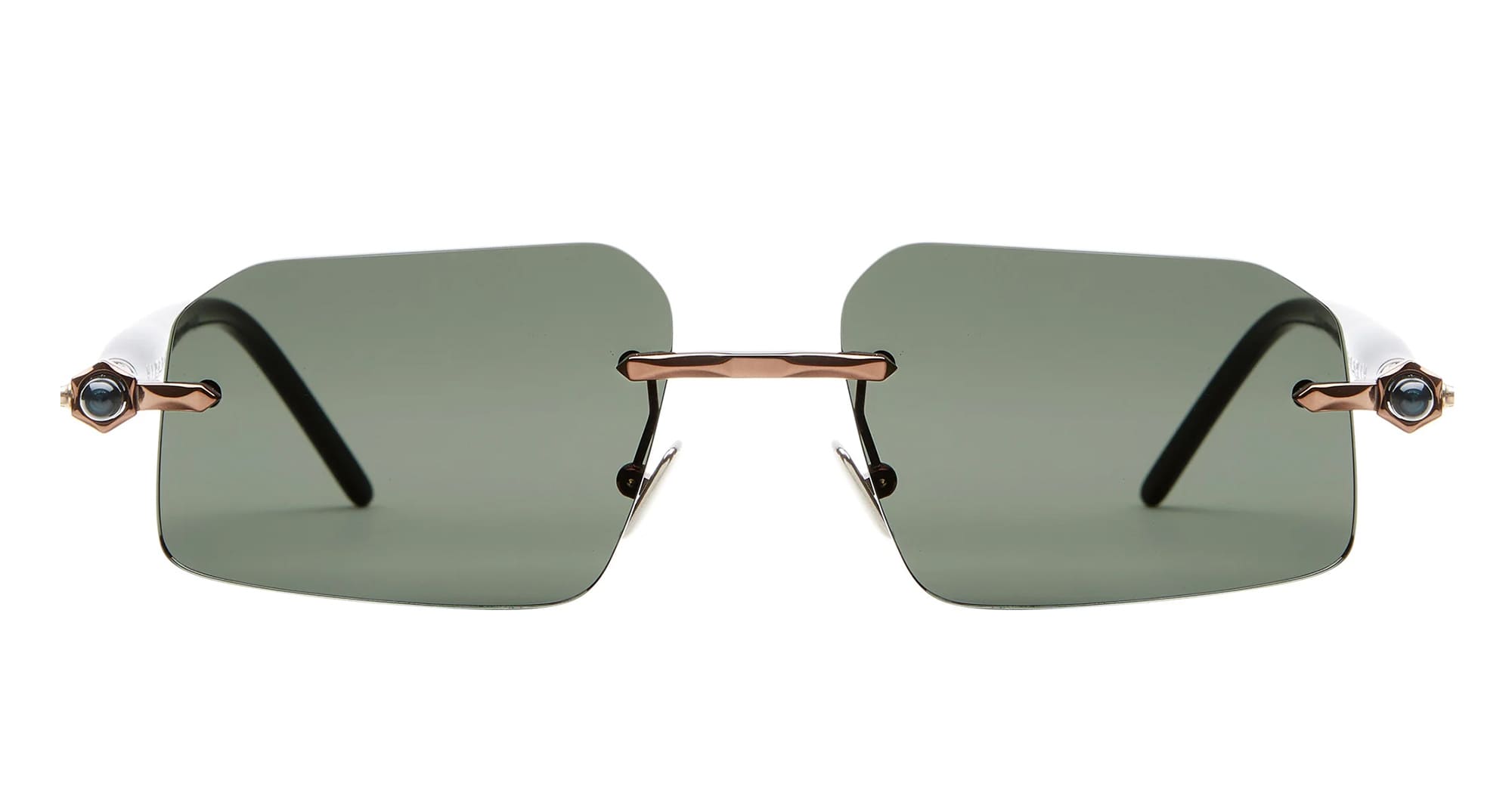 Ottica Mondello Roma - Kuboraum - KRSP64BZHB000040 - MASK P64 BZ HB - BRONZE - Acetate - shape Rectangular - bronze brown - EYEWEAR - SUNGLASSES - Unisex,Uomo,Donna,Women,Men - lens Green - Made In Italy