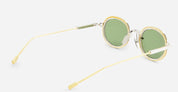 Ottica Mondello Roma - Sato - Acamar-II-P-YG-1 - ACAMAR II - Platinum / yellow gold - Titanium - shape Oval - silver, gold - EYEWEAR - SUNGLASSES - Unisex,Uomo,Donna,Women,Men - lens Green - Made In Japan