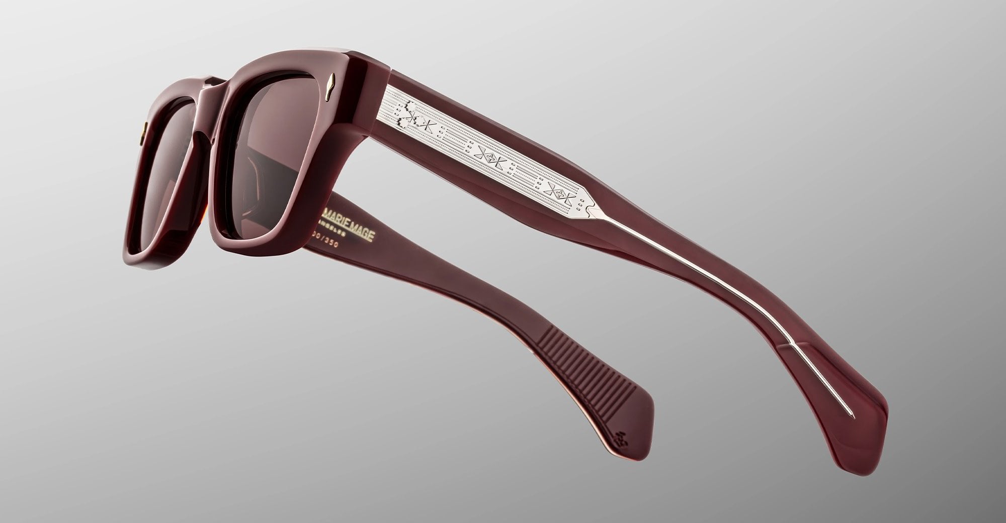 Ottica Mondello Roma - Jacques Marie Mage - JMMFE-R7 - FELLINI - BORDEAUX EMPIRE - Acetate - shape  - Tortoise - EYEWEAR - SUNGLASSES - Unisex,Uomo,Donna,Women,Men - lens  - Made In Japan