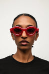 Ottica Mondello Roma - Paloceras - pebble-velvet-rouge-dx - PEBBLE - VELVET ROUGE DX - Acetate - shape Cat-eye - red - EYEWEAR - SUNGLASSES - Unisex,Uomo,Donna,Women,Men - lens Gradient pink - Made In China