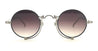 Ottica Mondello Roma - Matsuda - 10601H.SG.PW-BLK.45 - 10601H - PALLADIUM WHITE / BLACK - Titanium - shape Round - Palladium - EYEWEAR - SUNGLASSES - Uomo,Men - lens Gradient grey - Made In Japan