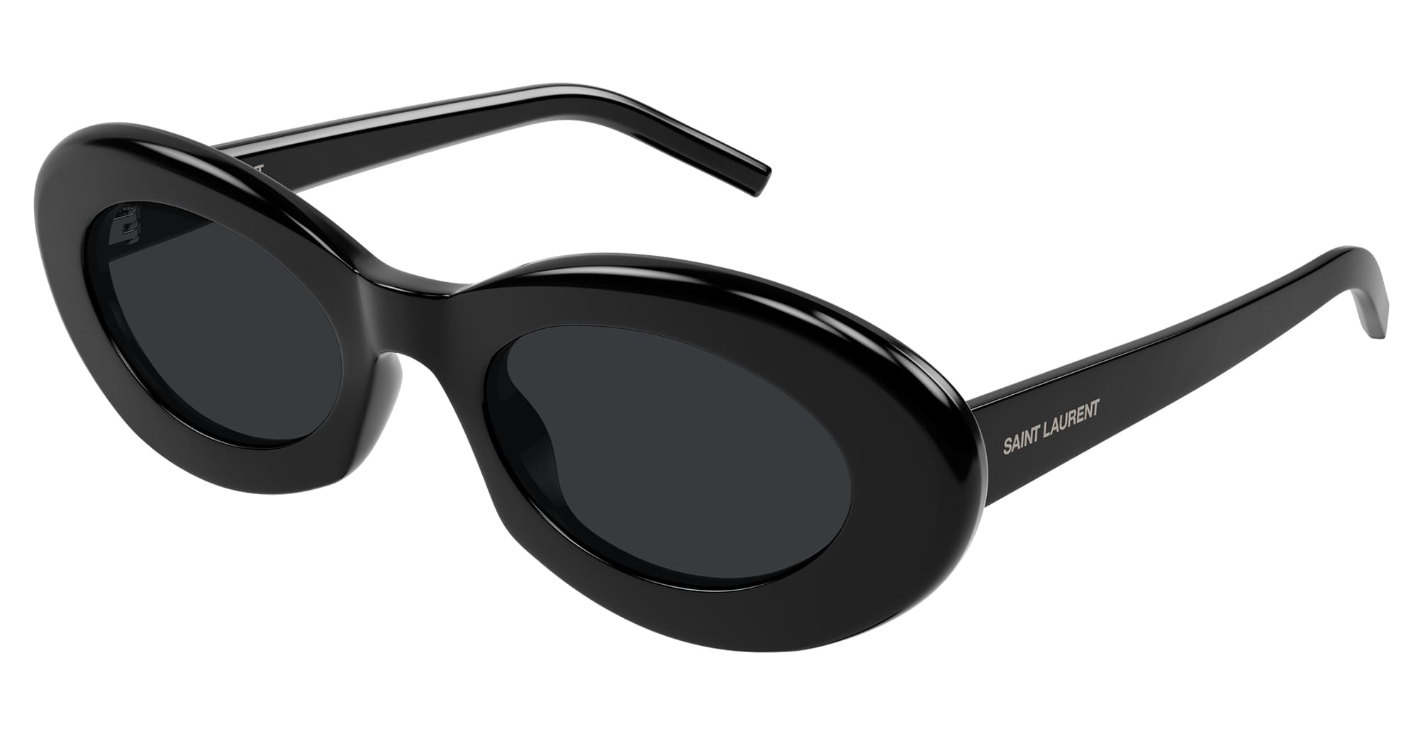 Ottica Mondello Roma - Saint Laurent - SL 594-008 - SL 594-008 - BLACK - Acetate - shape Oval - Black - EYEWEAR - SUNGLASSES - Donna,Women - lens Grey - Made In Italy