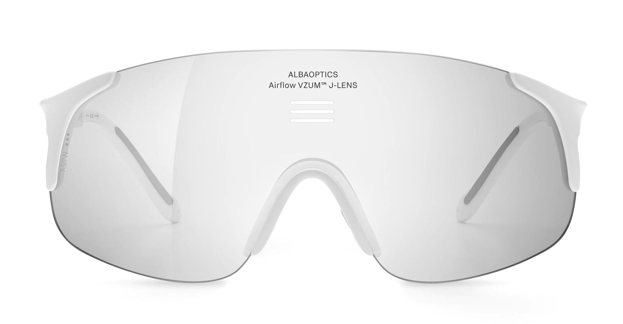  VZUM SUPER ALU - Tr90 - shape Mask - White - EYEWEAR - SUNGLASSES - Unisex,Uomo,Donna,Women,Men - lens Grey - Made In Italy
