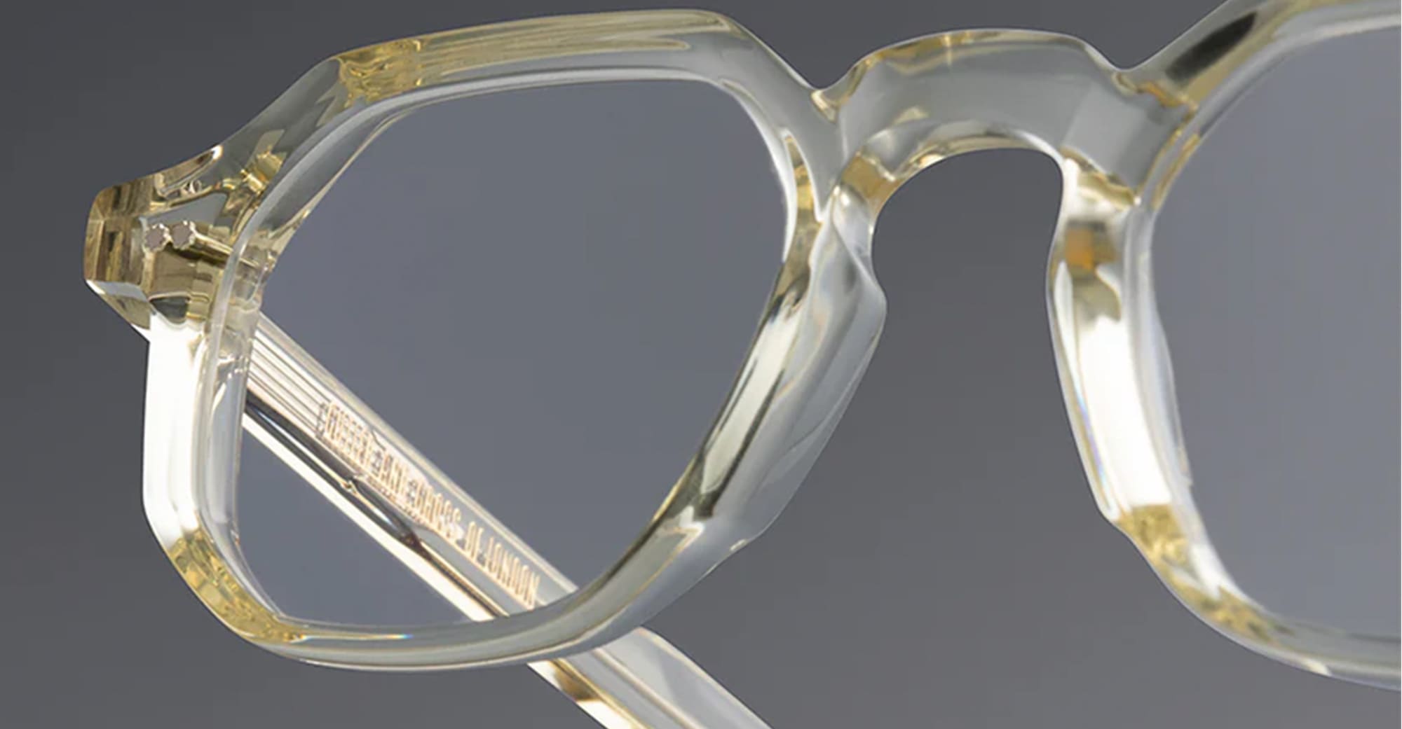 Ottica Mondello Roma - Cutler and Gross - CGOP-GR11-48-B4 - GR11 - BUTTER CRYSTAL COLOR STUDIO RX - Acetate - shape Octagonal - transparent beige - EYEWEAR - EYEGLASSES - Unisex,Uomo,Donna,Women,Men - lens Clear - Made In Italy
