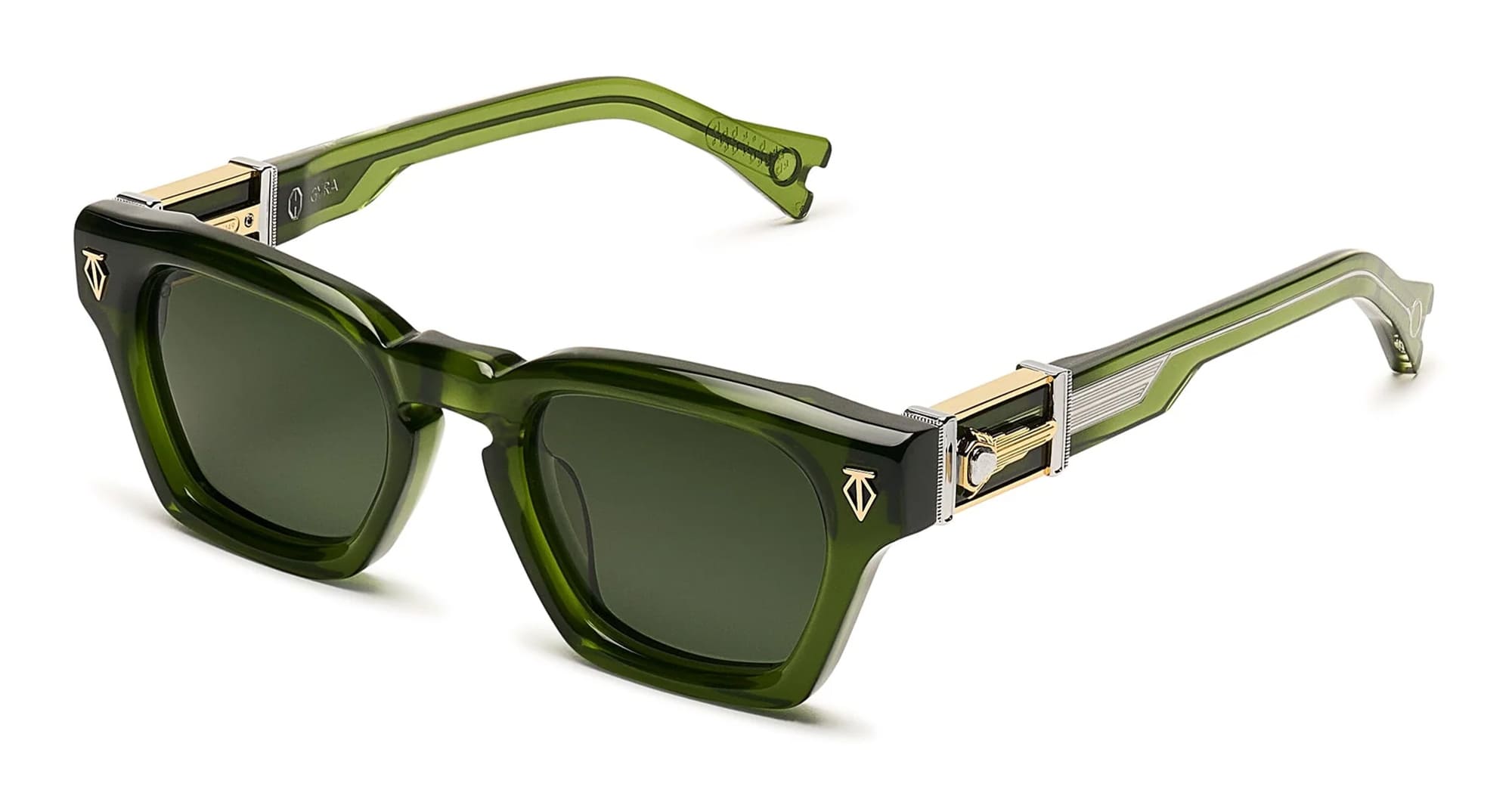 Ottica Mondello Roma - T HENRI - GYAT - GYRA - TREFOIL - Acetate - shape Panto - green - EYEWEAR - SUNGLASSES - Unisex,Uomo,Donna,Women,Men - lens Green - Made In Japan