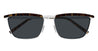 Ottica Mondello Roma - Saint Laurent - SL 795 JOE-002 - SL 795 JOE-002 - SILVER / HAVANA - Acetate - shape Rectangular - dark Havana, silver - EYEWEAR - SUNGLASSES - Unisex,Uomo,Donna,Women,Men - lens Grey - Made In Italy