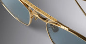 Ottica Mondello Roma - Cutler and Gross - GFSN-016-51-02 - THE GREAT FROG - BOWIE / GOLD - Titanium - shape  - Gold - EYEWEAR - SUNGLASSES - Unisex,Uomo,Donna,Women,Men - lens  - Made In Japan