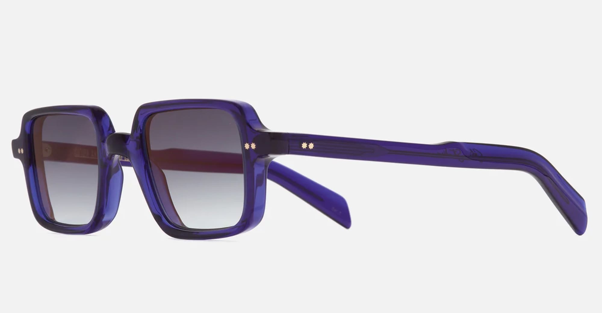 Ottica Mondello Roma - Cutler and Gross - CGSN-GR02-48-A4 - GR02 - INK COLOR STUDIO - Acetate - shape Rectangular - blue - EYEWEAR - SUNGLASSES - Unisex,Uomo,Donna,Women,Men - lens Gradient grey - Made In Italy