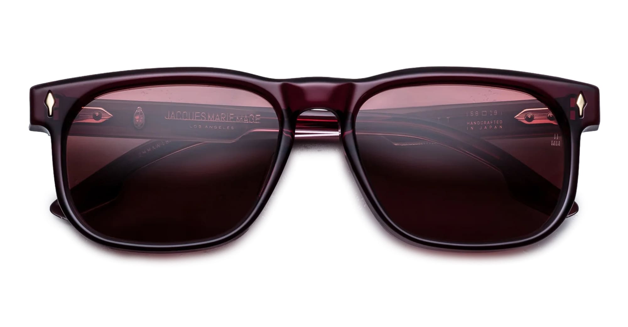 Ottica Mondello Roma - Jacques Marie Mage - JMMAW-18M - DEWITT - AMARENA - Acetate - shape Rectangular - red - EYEWEAR - SUNGLASSES - Unisex,Uomo,Donna,Women,Men - lens red - Made In Japan