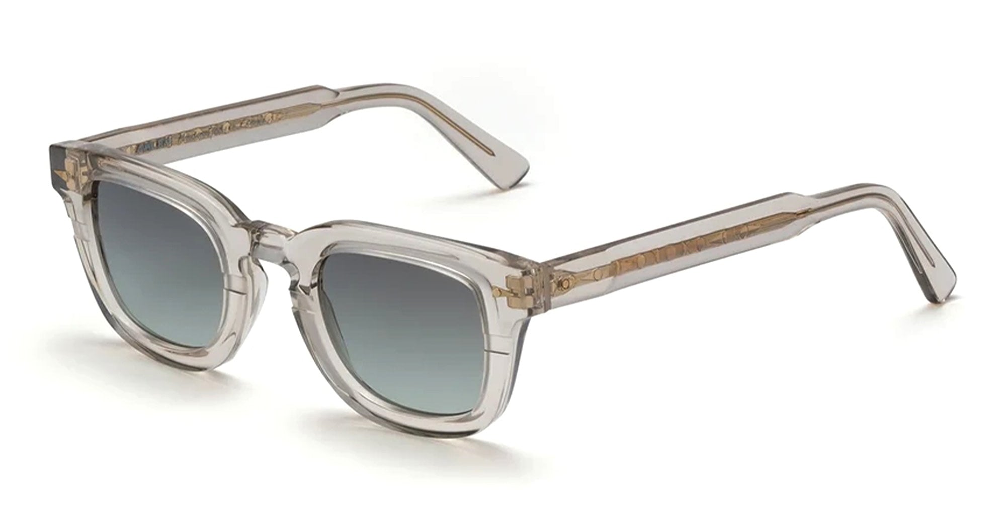 Ottica Mondello Roma - Ahlem - AHL.004013.SUN - Champ De Mars - Novemberlight / Green Gradient - Acetate - shape Panto - transparent - EYEWEAR - SUNGLASSES - Unisex,Uomo,Donna,Women,Men - lens Gradient blue - Made In France
