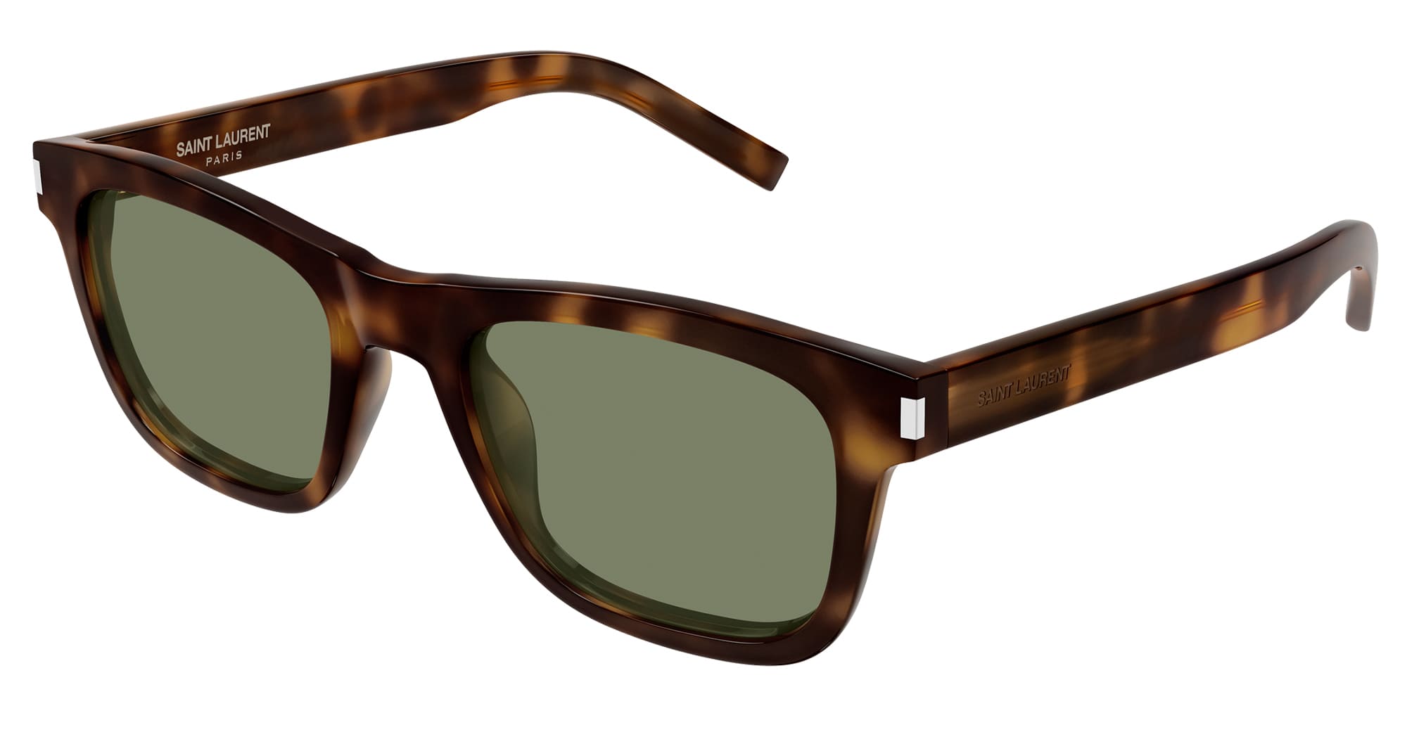 Ottica Mondello Roma - Saint Laurent - SL 819-003 - SL 819-003 - HAVANA / GREEN LENS - Acetate - shape Squared - Havana - EYEWEAR - SUNGLASSES - Donna,Women - lens Green - Made In Italy