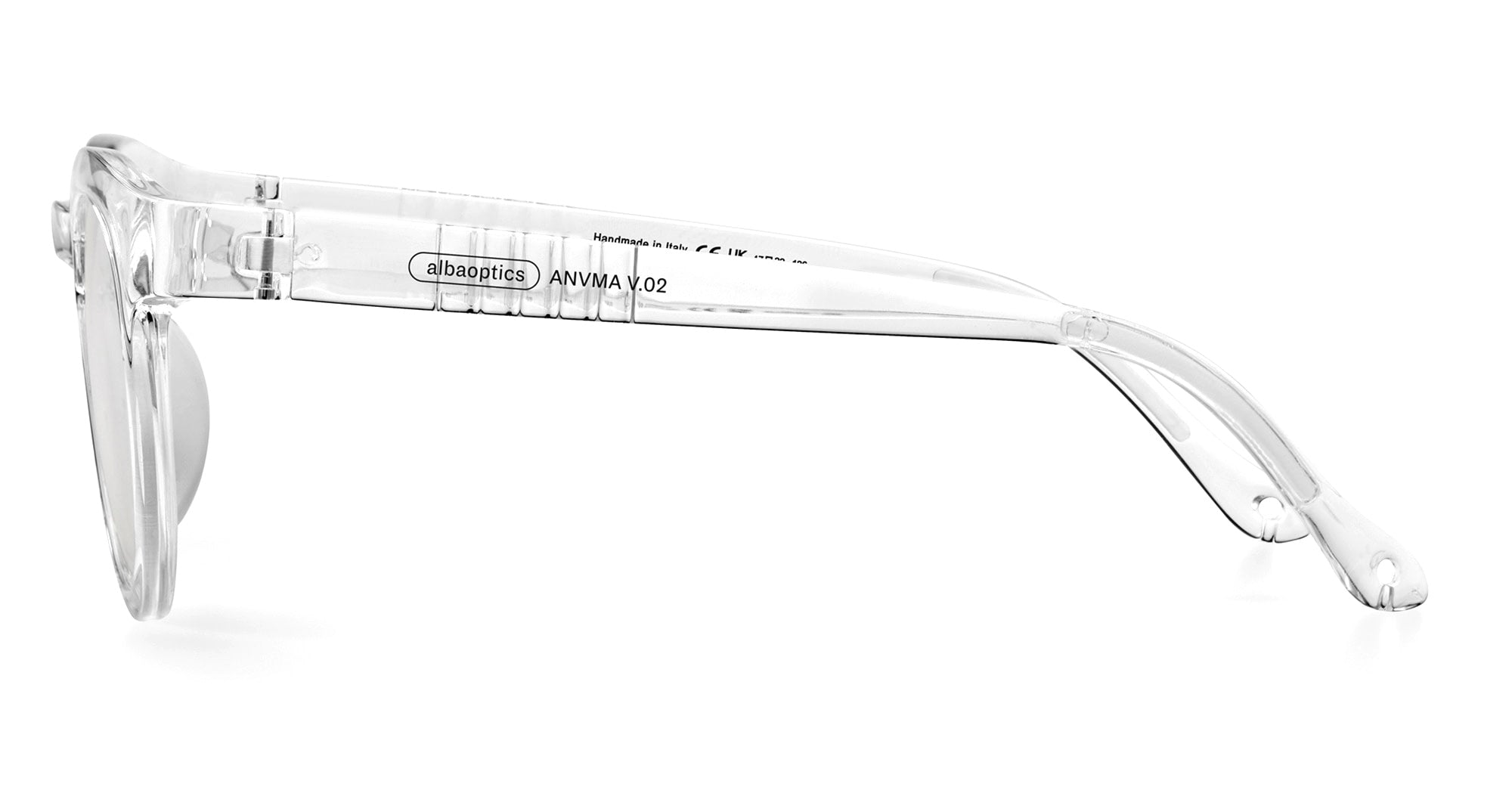 Ottica Mondello Roma - Alba Optics - 8050054517230 - ANVMA V.02 - CRYSTAL GLOSSY / VZUM F-LENS ROCKET - Tr90 - shape Panto - Crystal - EYEWEAR - SUNGLASSES - Unisex,Uomo,Donna,Women,Men - lens Grey - Made In Italy