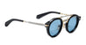 Ottica Mondello Roma - Jacques Marie Mage - J-ESN-DG-S6088-0S - DELAGE - BLACK - Acetate, titanium - shape Round - Black - EYEWEAR - SUNGLASSES - Uomo,Men - lens Blue - Made In Japan