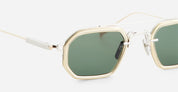 Ottica Mondello Roma - Sato - Kursa-P-LG-1 - Kursa - Platinum / Lunar Gold - Titanium - shape Rectangular - silver, gold - EYEWEAR - SUNGLASSES - Unisex,Uomo,Donna,Women,Men - lens Green - Made In Japan
