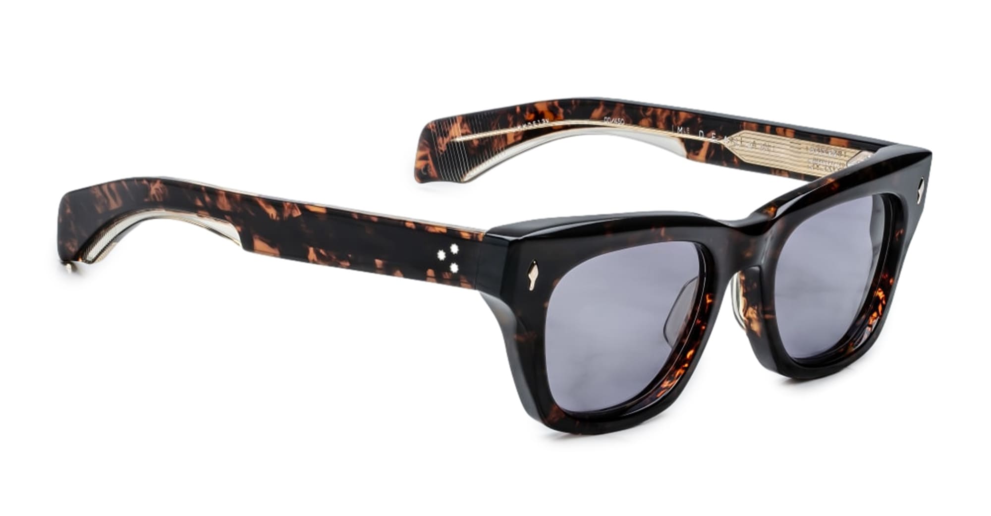 Ottica Mondello Roma - Jacques Marie Mage - JMMDE-13V  - DEALAN - BEAU - Acetate - shape Squared - Tortoise - EYEWEAR - SUNGLASSES - Unisex,Uomo,Donna,Women,Men - lens Blue - Made In Japan
