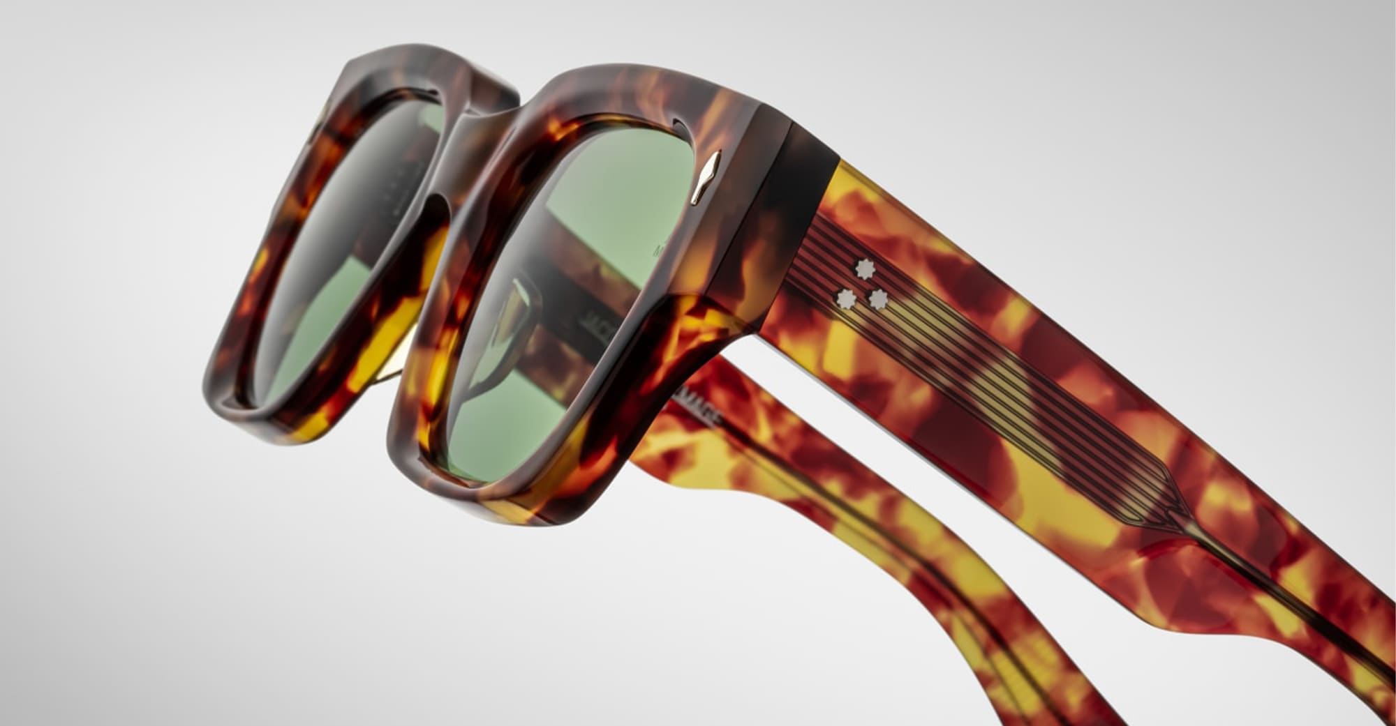 Ottica Mondello Roma - Jacques Marie Mage - JMMEZ-2Q - ENZO - BALTIC - Acetate - shape Squared - Havana - EYEWEAR - SUNGLASSES - Uomo,Men - lens Green - Made In Japan