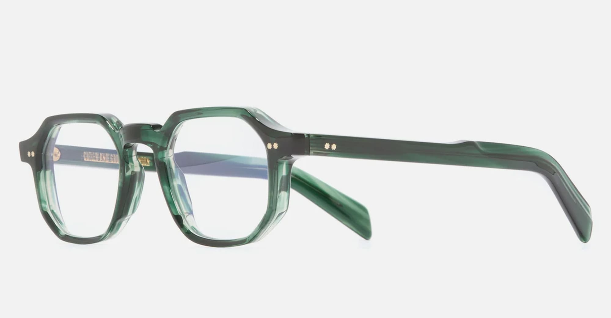 Ottica Mondello Roma - Cutler and Gross - CGOP-GR11-48-03 - GR11 - STRIPED DARK GREEN RX - Acetate - shape Octagonal - green - EYEWEAR - EYEGLASSES - Unisex,Uomo,Donna,Women,Men - lens Clear - Made In Italy